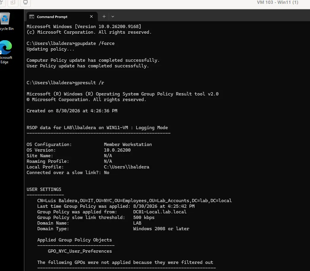 GPRESULT Output